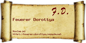 Feuerer Dorottya névjegykártya